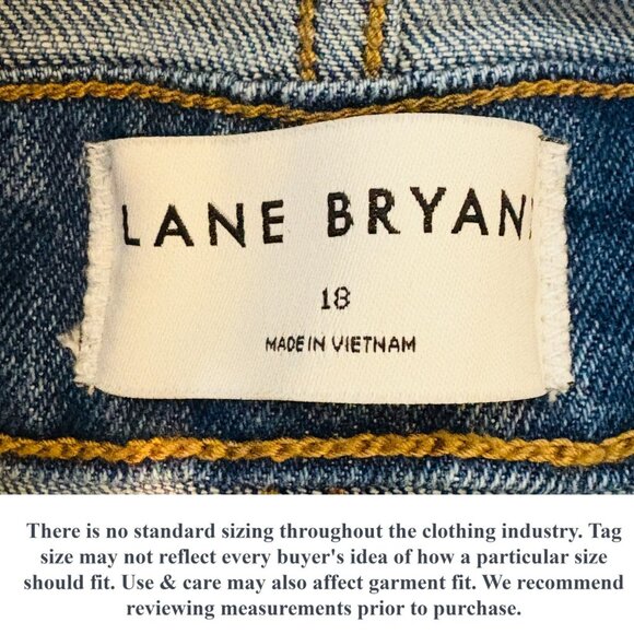 Lane Bryant Womens Boyfriend Denim Overalls Shortalls Rainbow Strap Plus Size 18 - Picture 10 of 12